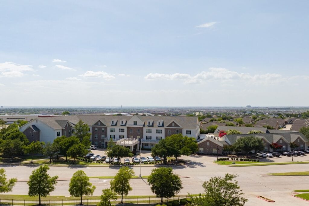 Aerial View of Building and Grounds at Memory Care Facility