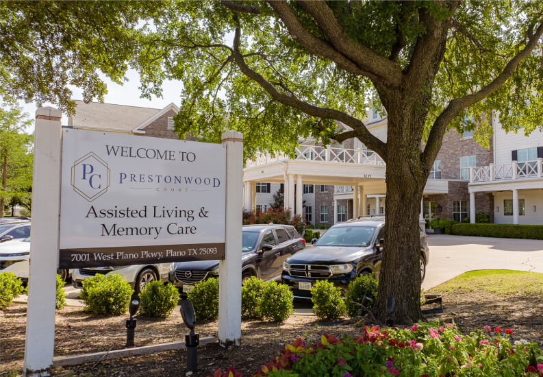 Welcome Signage near Entrance of Assisted Living Facility Welcome Signage near Entrance of Assisted Living Facility
